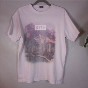 Kith Lake Moraine Rare Distressed Thrashed Faded Streetwear White T Shirt XS Men
